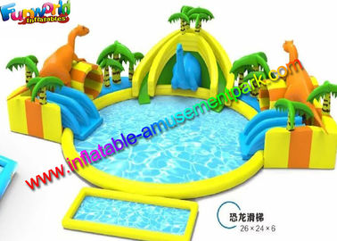 Dragon Inflatable Pool Aqua Park Slide Commercial  0.9mm PVC Tarpaulin