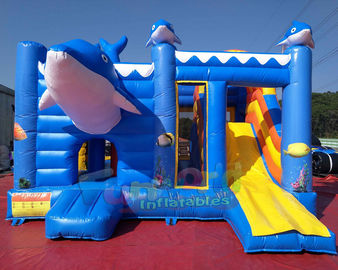 EN14960 Inflatable Bouncer Slide Combo With Hand Pringting Customized Size