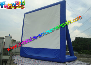 11 x 10 Dark Blue Inflatable Movie Screen , Inflatable Projector Screens / Theater