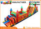 Kids Inflatable Obstacle Course Bounce House Fire Retardant And Water - Proof