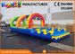 Outside Pvc Tarpaulin Commercial Inflatable Slide With Pool 10 * 3 * 2.5m