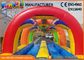 Outside Pvc Tarpaulin Commercial Inflatable Slide With Pool 10 * 3 * 2.5m