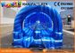 Blue 0.55mm Pvc Tarpaulin Commercial Inflatable Slide / Blow Up Slip N Slide For Adult And Kids